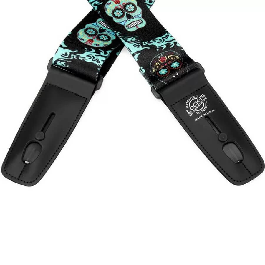 Lock-It Poly Plush 2 Ζώνη Κιθάρας - Μπάσου Sugar Skull-2