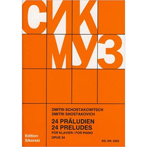 Shostakovich - 24 Preludes, Op. 34 / Sikorski-min