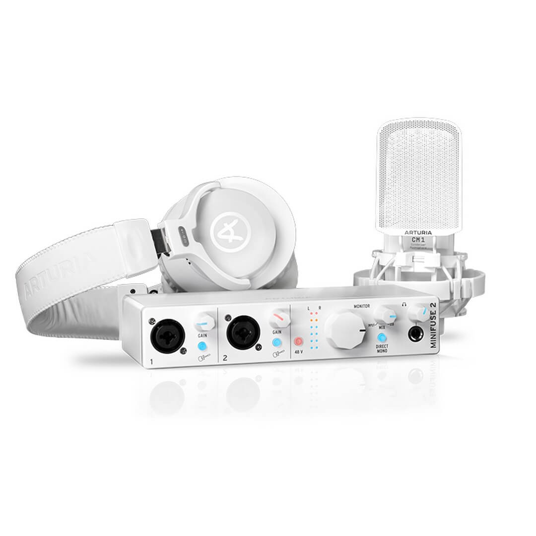 Arturia MiniFuse Πλήρες Πακέτο Ηχογράφησης White-min