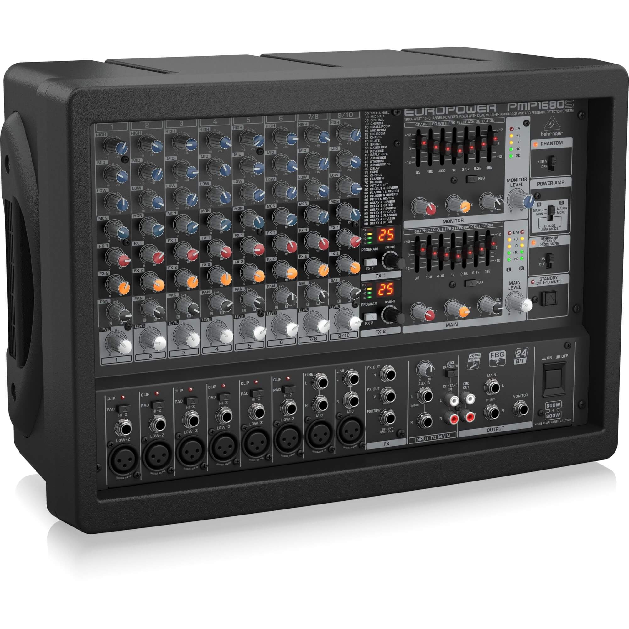 Behringer Europower PMP1680S Αυτοενισχυόμενη Αναλογική Κονσόλα Μίξης-min