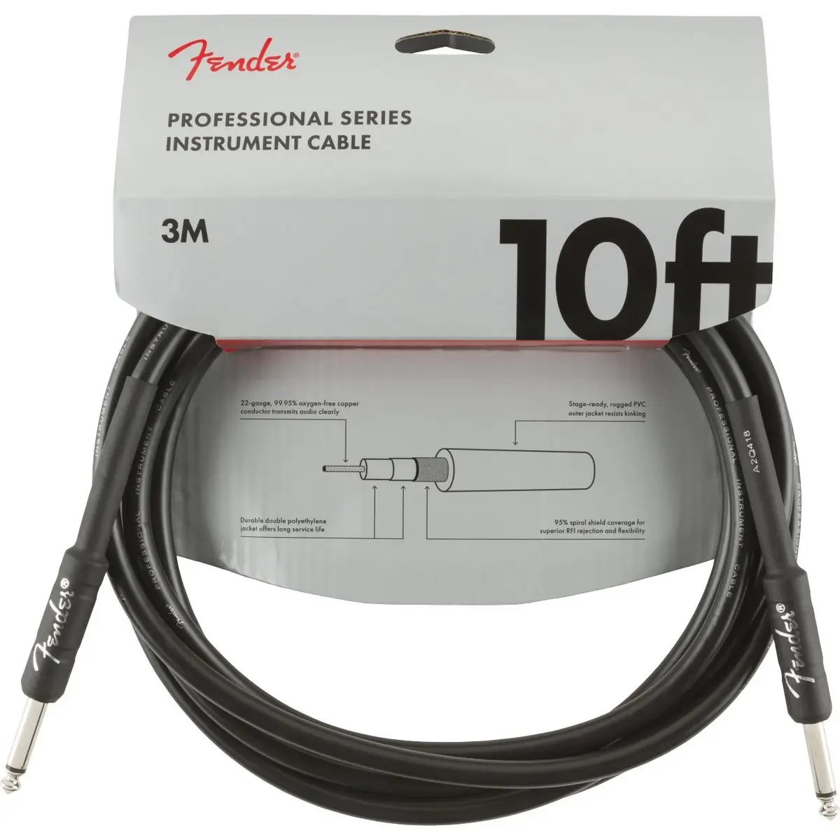 Fender Professional Series Καλώδιο Οργάνου Ίσιο-Ίσιο 3m-min