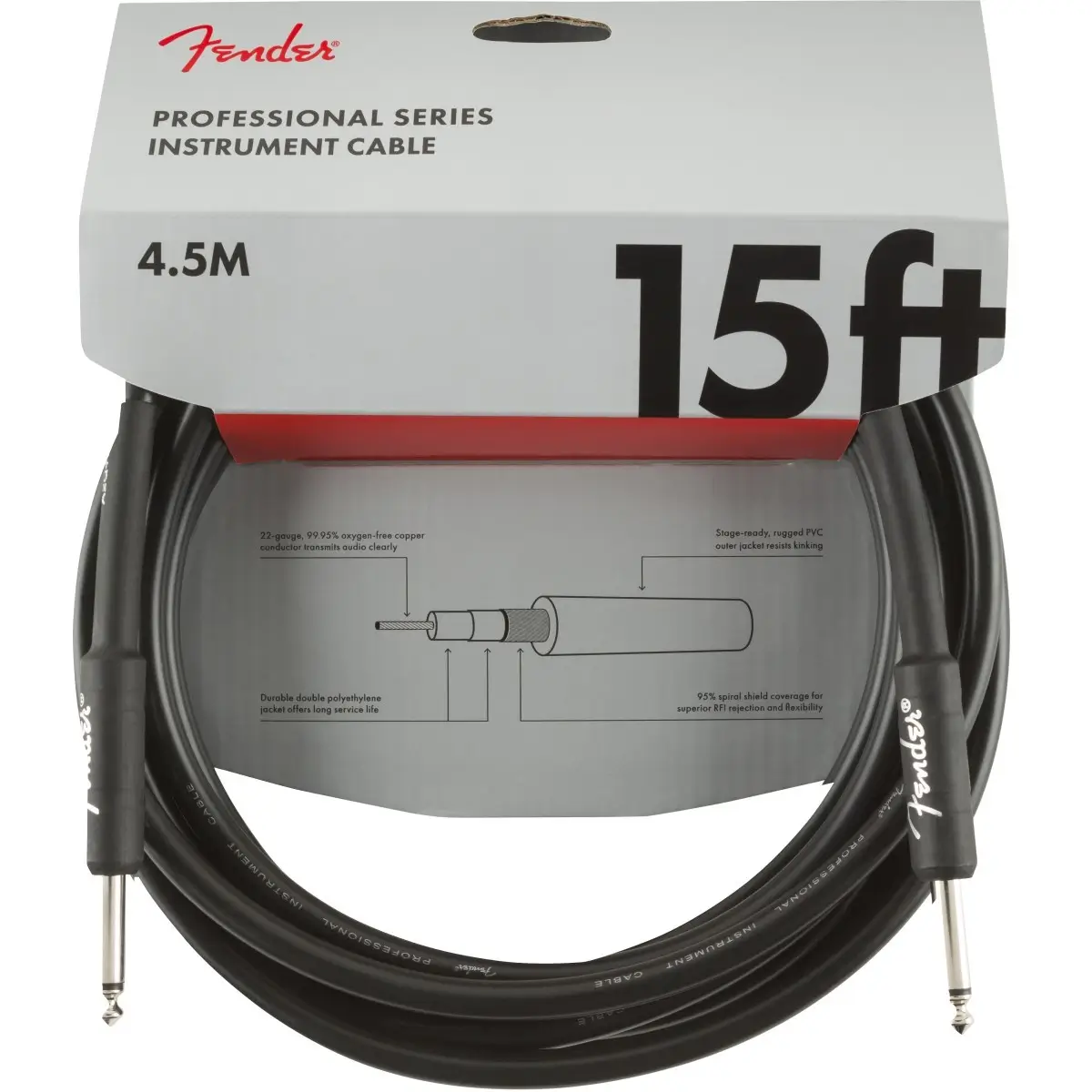 Fender Professional Series Καλώδιο Οργάνου Ίσιο-Ίσιο 4,5m-min
