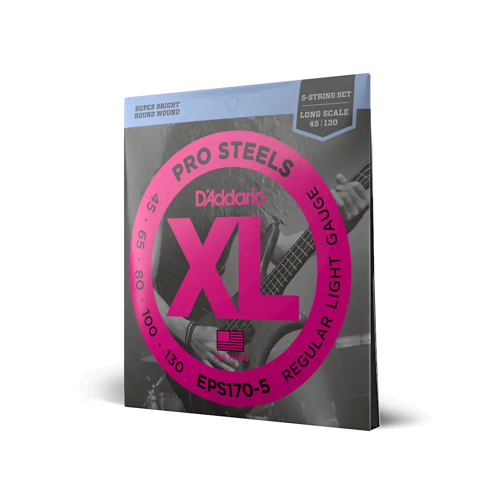 D'Addario EPS170-5 Pro Steels Χορδές 5άχορδου Ηλεκτρικού Μπάσου 45-130-2-min