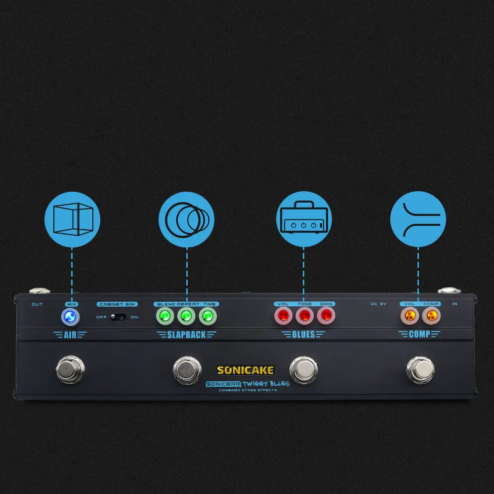 Sonicake Twiggy Blues Πολυεφέ Ηλεκτρικής Κιθάρας-9