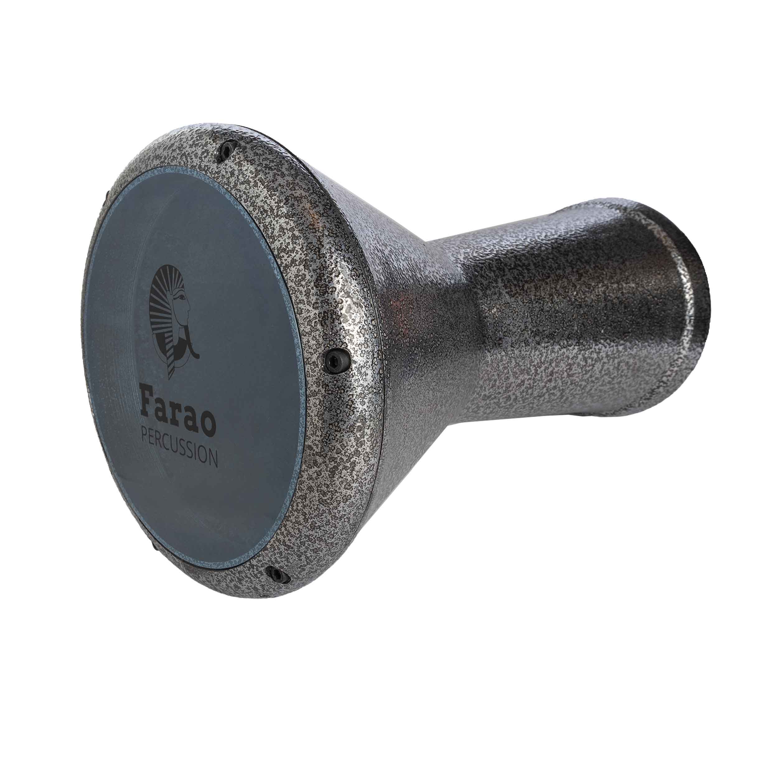 Farao Origin Αιγυπτιακό Τουμπελέκι/ Νταρμπούκα Ασημί (με Θήκη)-min