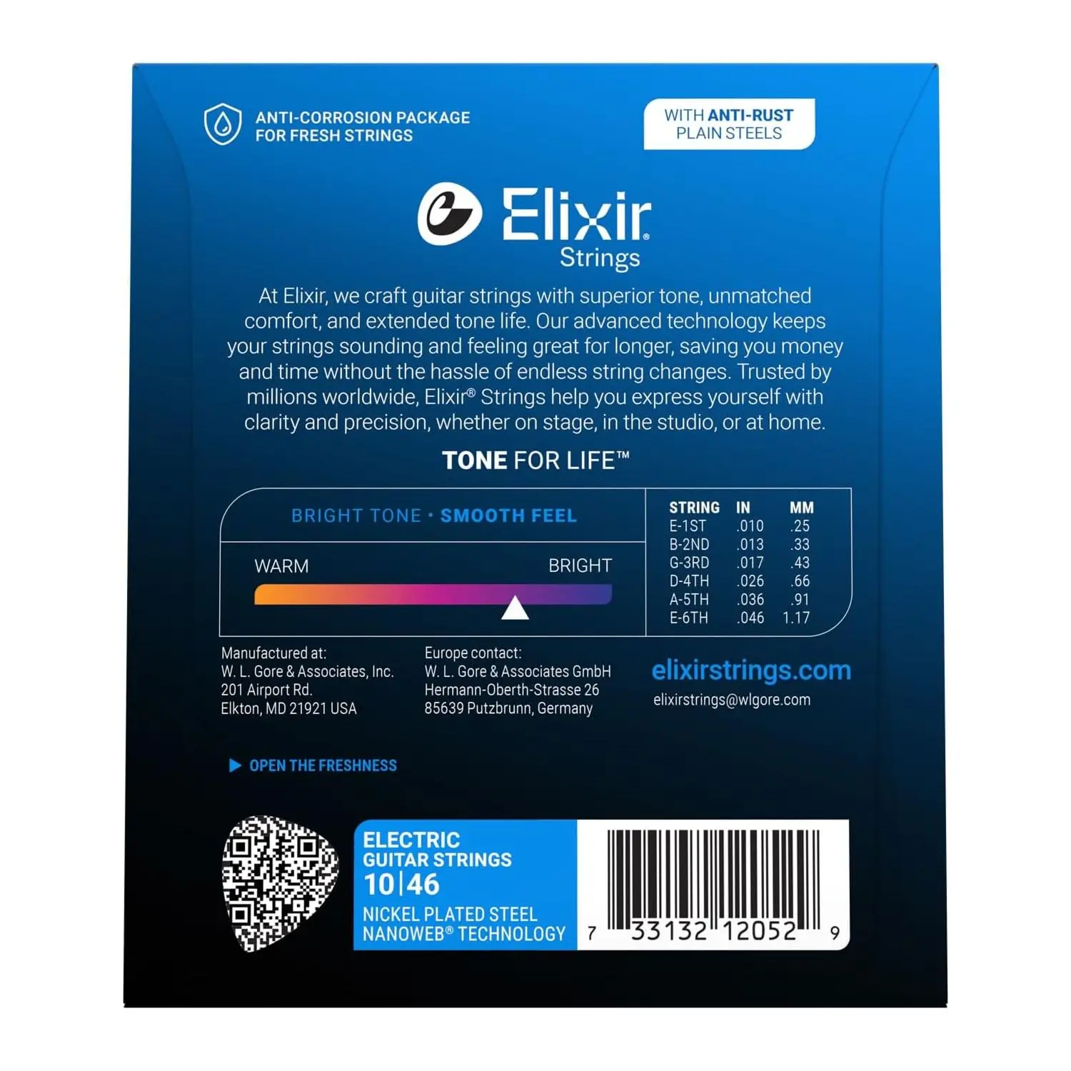 Elixir 12052 Nanoweb Light Χορδές Nickel Plated Ηλεκτρικής Κιθάρας 10-46-2-min