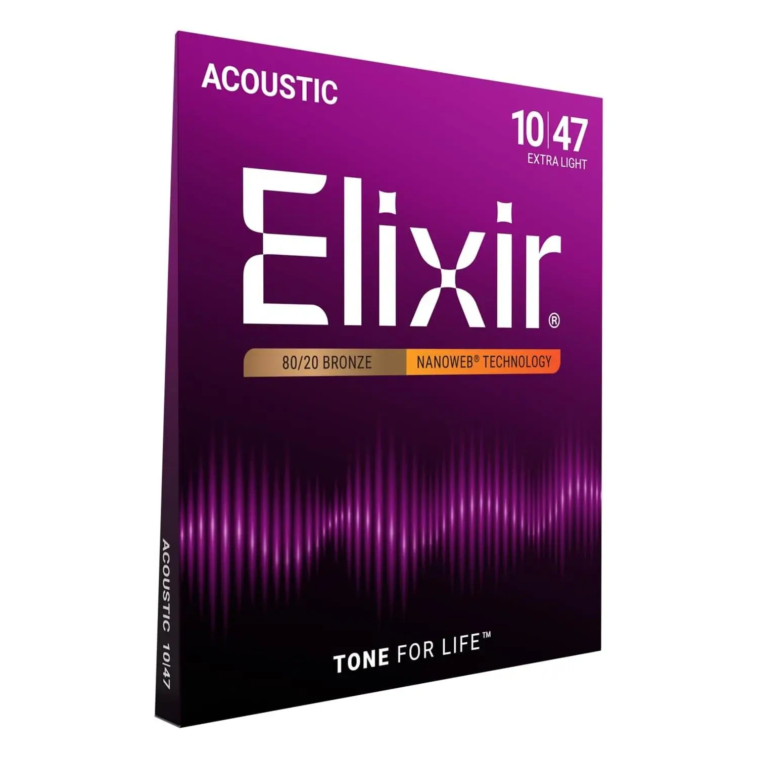Elixir 11002 Nanoweb Extra Light Χορδές 80/20 Bronze Ακουστικής Κιθάρας 10-47-1