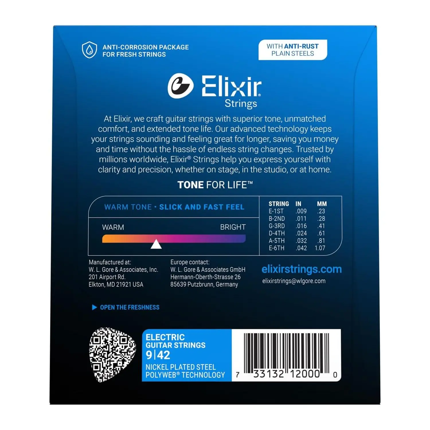 Elixir 12000 Polyweb Super Light Χορδές Nickel Plated Ηλεκτρικής Κιθάρας 09-42-2