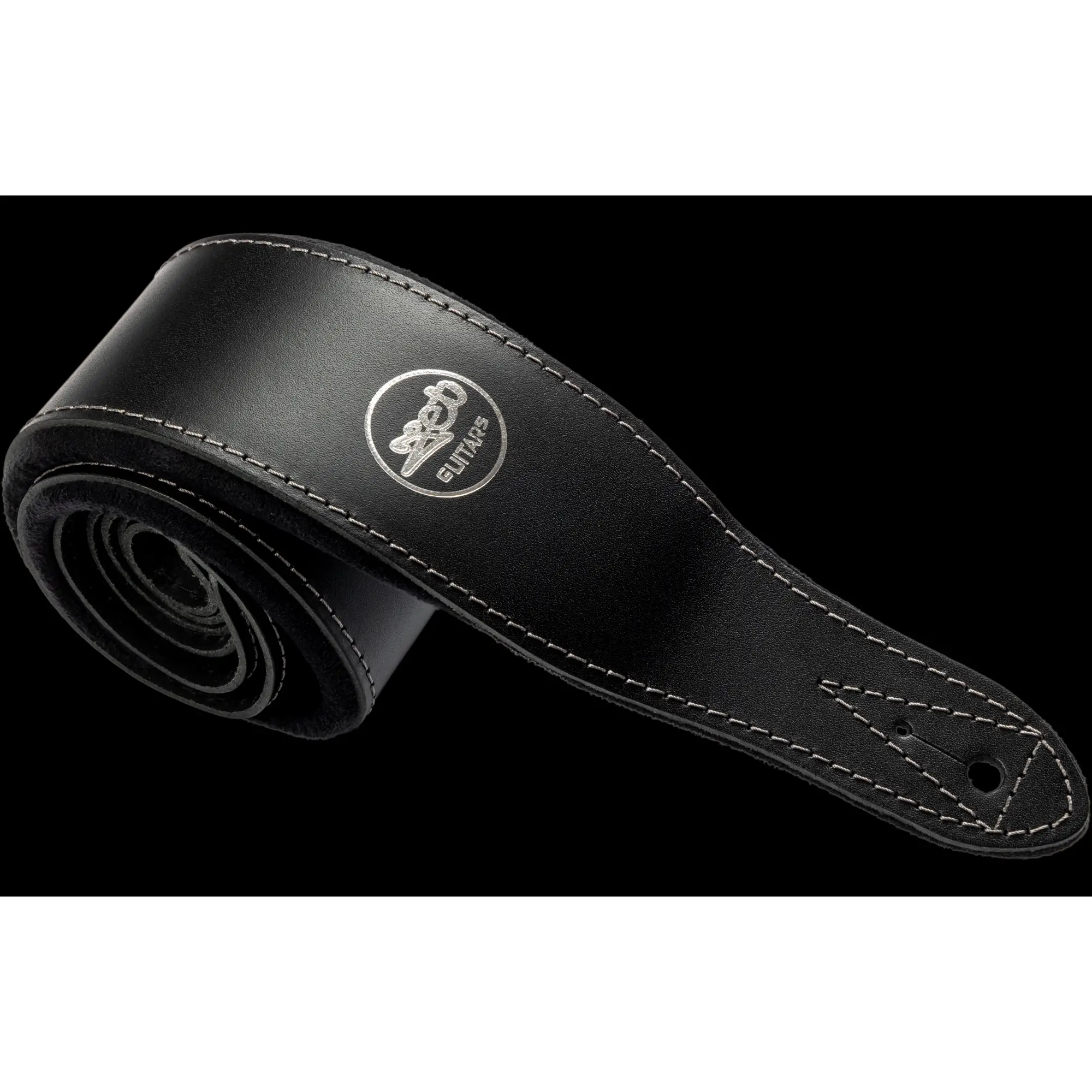 JET SL-50 Δερμάτινη Ζώνη Κιθάρας - Μπάσου Μαύρη-2-min