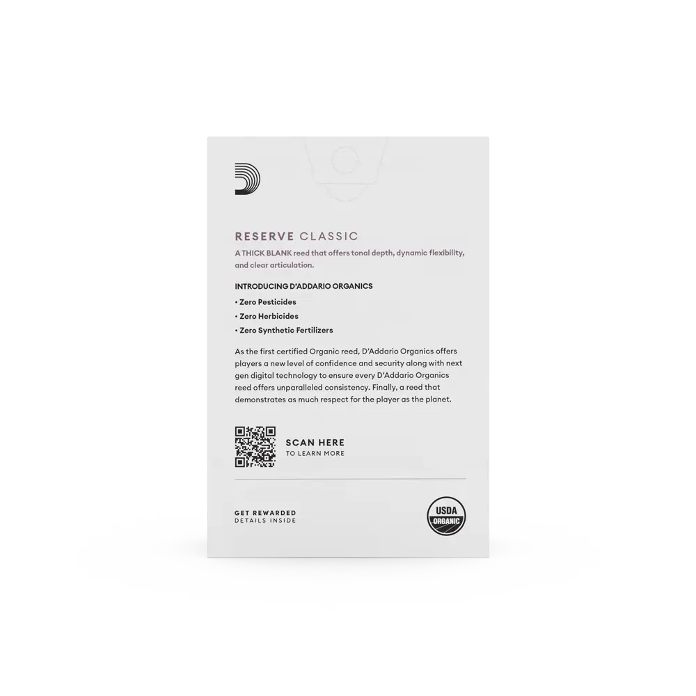 D'Addario Organic Reserve Classic Καλάμια Κλαρίνου Bb 3.5 (1 τμχ)-10