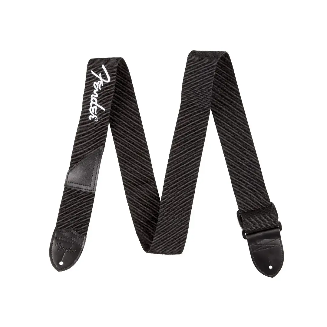 Fender 2 Logo WH Ζώνη Κιθάρας/ Μπάσου Μαύρη-min