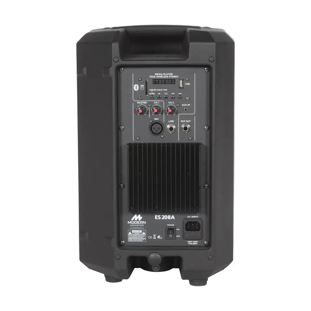 Modern Acoustics ES208A Αυτοενισχυόμενο Ηχείο Bluetooth Μαύρο-3