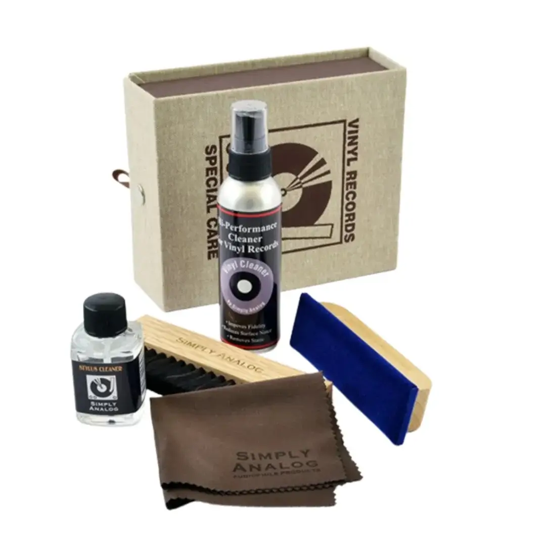 Simply Analog Boxset Deluxe Edition Σύστημα Καθαρισμού Δίσκων Καφέ-min