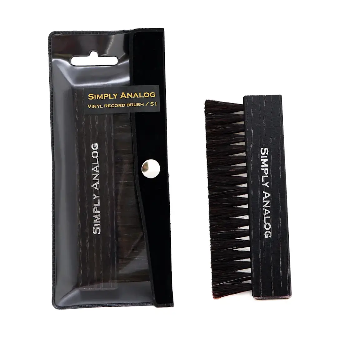 Simply Analog Βουρτσάκι Καθαρισμού Δίσκων (Ξύλινη Βάση) Μαύρο-1