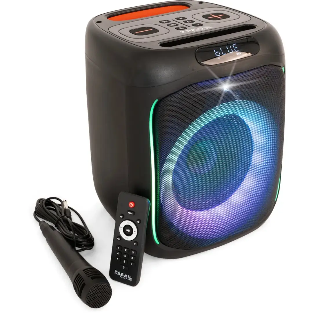 Ibiza CUBE180 Φορητό Ηχείο Bluetooth με Εφέ Φωτισμού-min