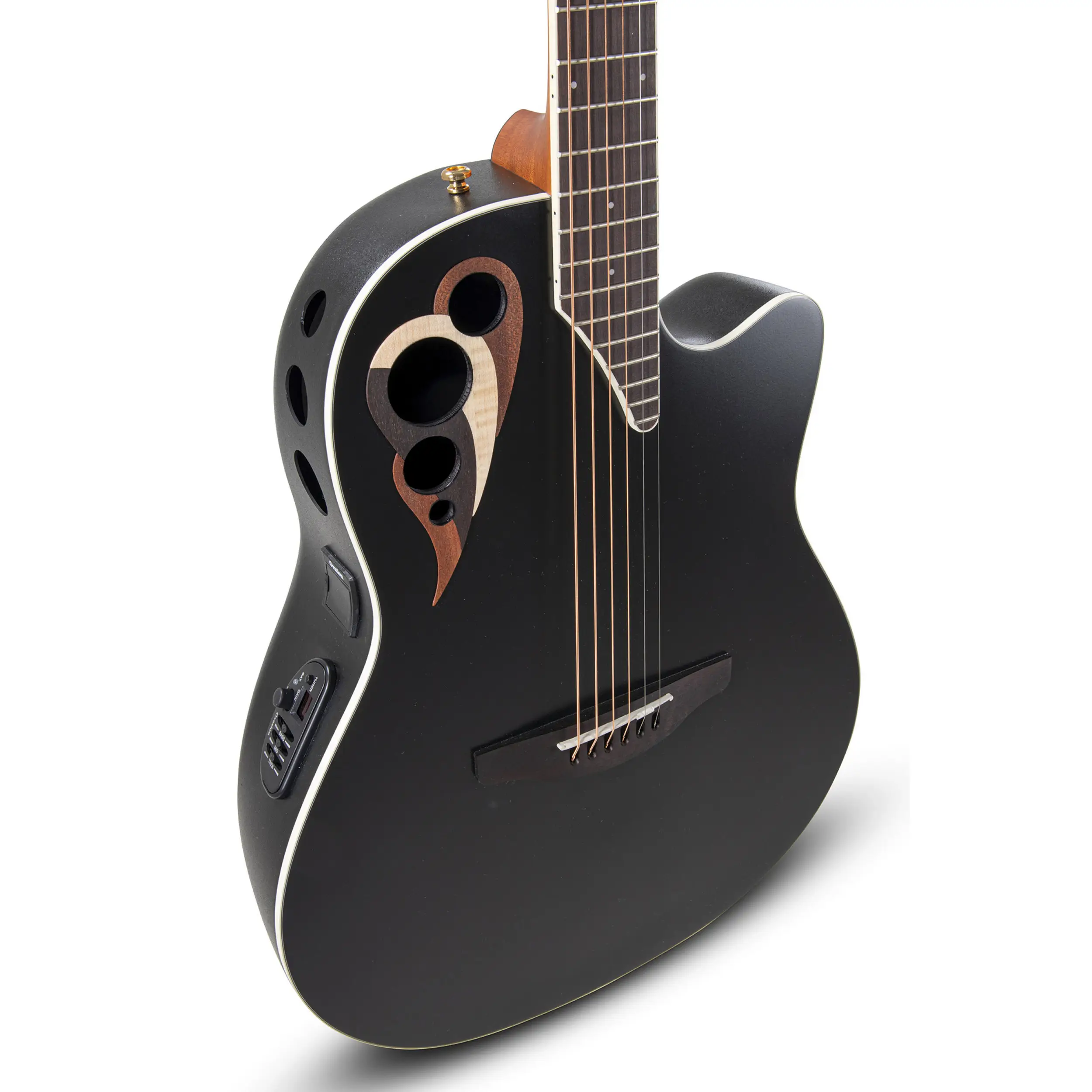 Ovation CDX40-5-G Celebrity Elite Deluxe Deep Contour Ηλεκτροακουστική Κιθάρα Black Satin-2-min