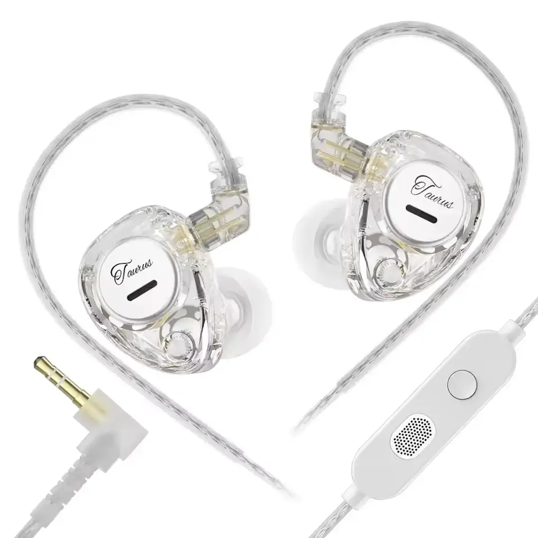 KZ Taurus MIC Hi-Fi Ακουστικά In-Ear Διάφανα (με Μικρόφωνο)-min