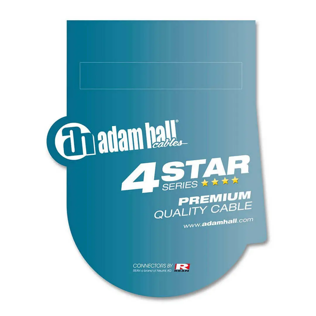 Adam Hall K4YVPP0300 4Star Series Καλώδιο Audio 1/4 Stereo Jack - 2x1/4 Mono Jack 3m Μαύρο-2-min
